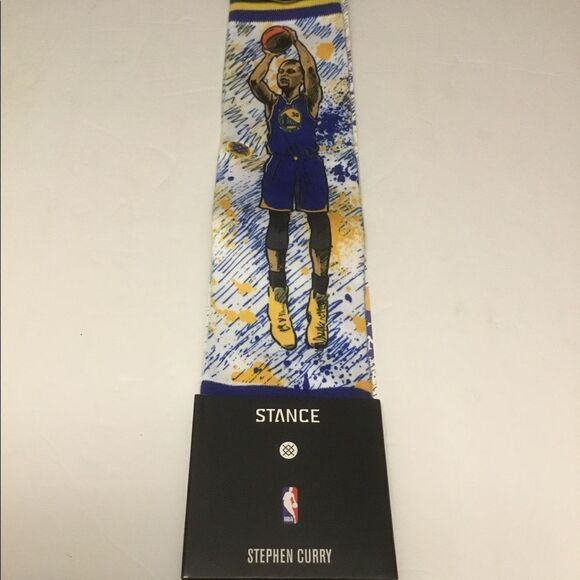 Steph Curry Stance NBA Legends Socks Men’s Sz 9-12 NEW - Picture 1 of 3